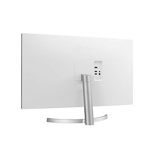 LG LG 32UN500-W Monitor 32\" UltraFine (3840 x 2160) Display, AMD FreeSync, DCI-P3 90% Color Gamut, HDR10, Built-in Speakers, 3-Side Virtually Borderless Design - Silver/White