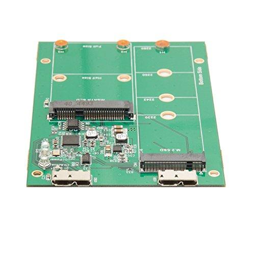 Syba Syba USB3.1 to M.2/mSATA SSD Adapter Components Other Green - SY-ADA50088