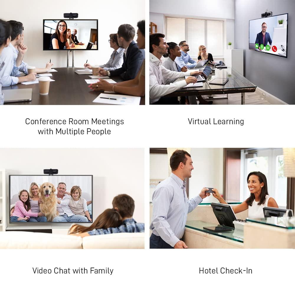 Tezl Tezl TZLWC-2 1080P PC Live Streaming Webcam- USB, Mic, Privacy Cover (Renewed)