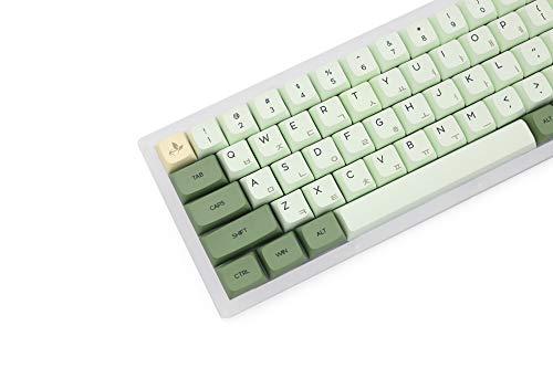 KPREPUBLIC XDA V2 Matcha Green Tea Dye Sub Keycap Set Thick PBT for Keyboard gh60 Poker 87 tkl 104 ansi xd64 bm60 xd68 xd84 xd96 Janpanese (Matcha Set KR x1)