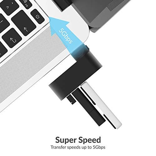 SABRENT SABRENT 2-Port 4K Dual HDMI Sharing Switch + Premium 3-Port Aluminum Mini USB 3.0 Hub