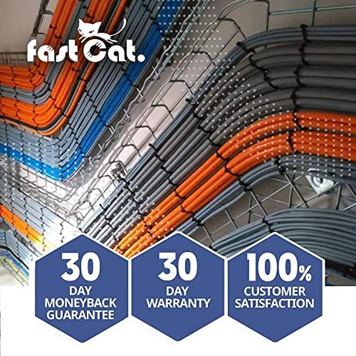 fast Cat. fast Cat. Cat6 Direct Burial Outdoor Ethernet Cable 1000ft - Waterproof Cat6 Cable with 23AWG Solid Copper Conductors - CMX, UTP 550MHz, PoE++ (4PPoE), ETL & UL Listed, Bulk Ethernet Cable (Black)