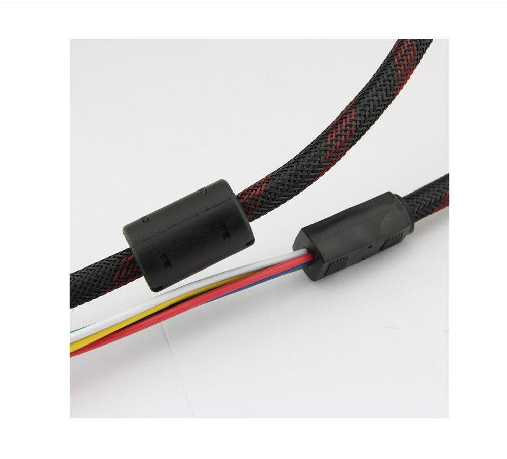 Nightwolf Nightwolf 5 Ft 1.5M HDMI to RCA Cable, HDMI Type A Male to 5RCA Male Plug Video Audio Cale Converter Adapter Cable for HDTV Plasma TV DVD and Most LCD Projectors (Black,Nylon)