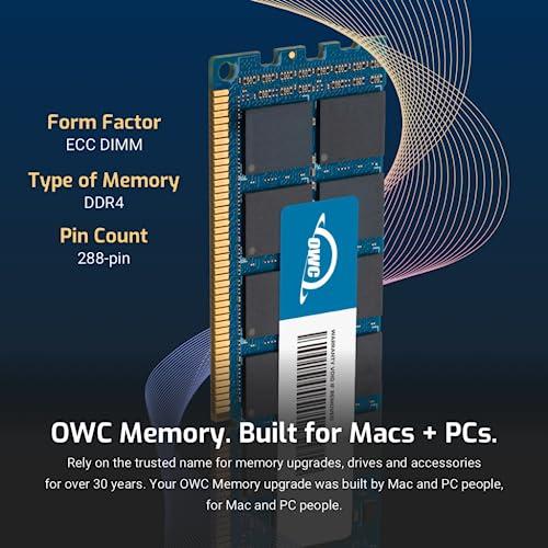 OWC OWC 64GB (4x16GB) DDR4 3200MHz PC4-25600 CL22 1RX8 ECC Unbuffered UDIMM 1.2V 288-pin Workstation Server Memory RAM