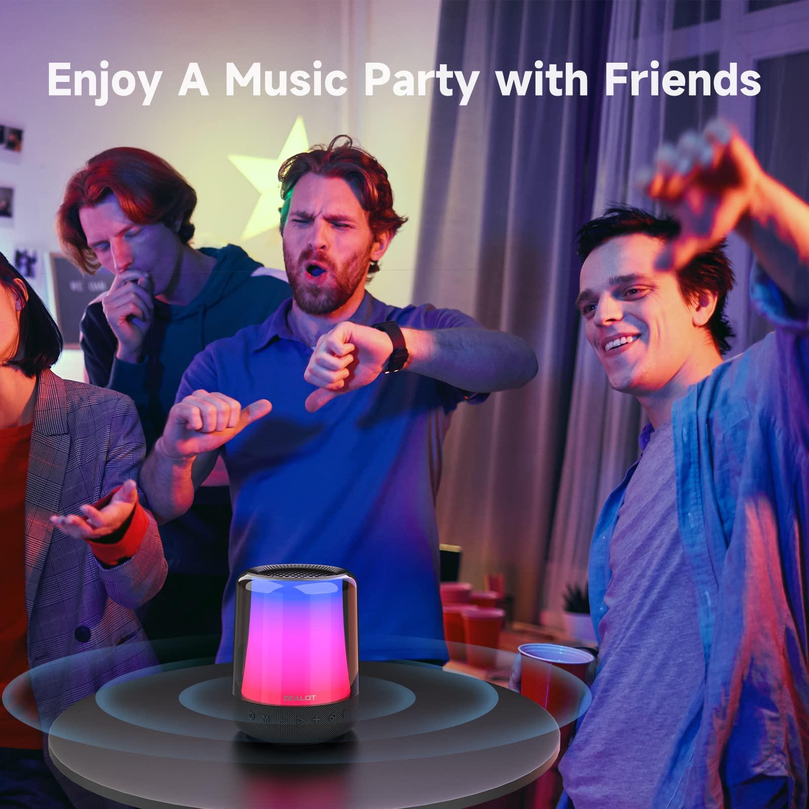 ZEALOT ZEALOT Bluetooth Speaker, Portable Bluetooth Speaker with Lights, 24W Loud HD Stereo Sound,Wireless Speaker,V5.2 Bluetooth, Dual Pairing,TF Card/USB/AUX for Party,Home,Outdoor