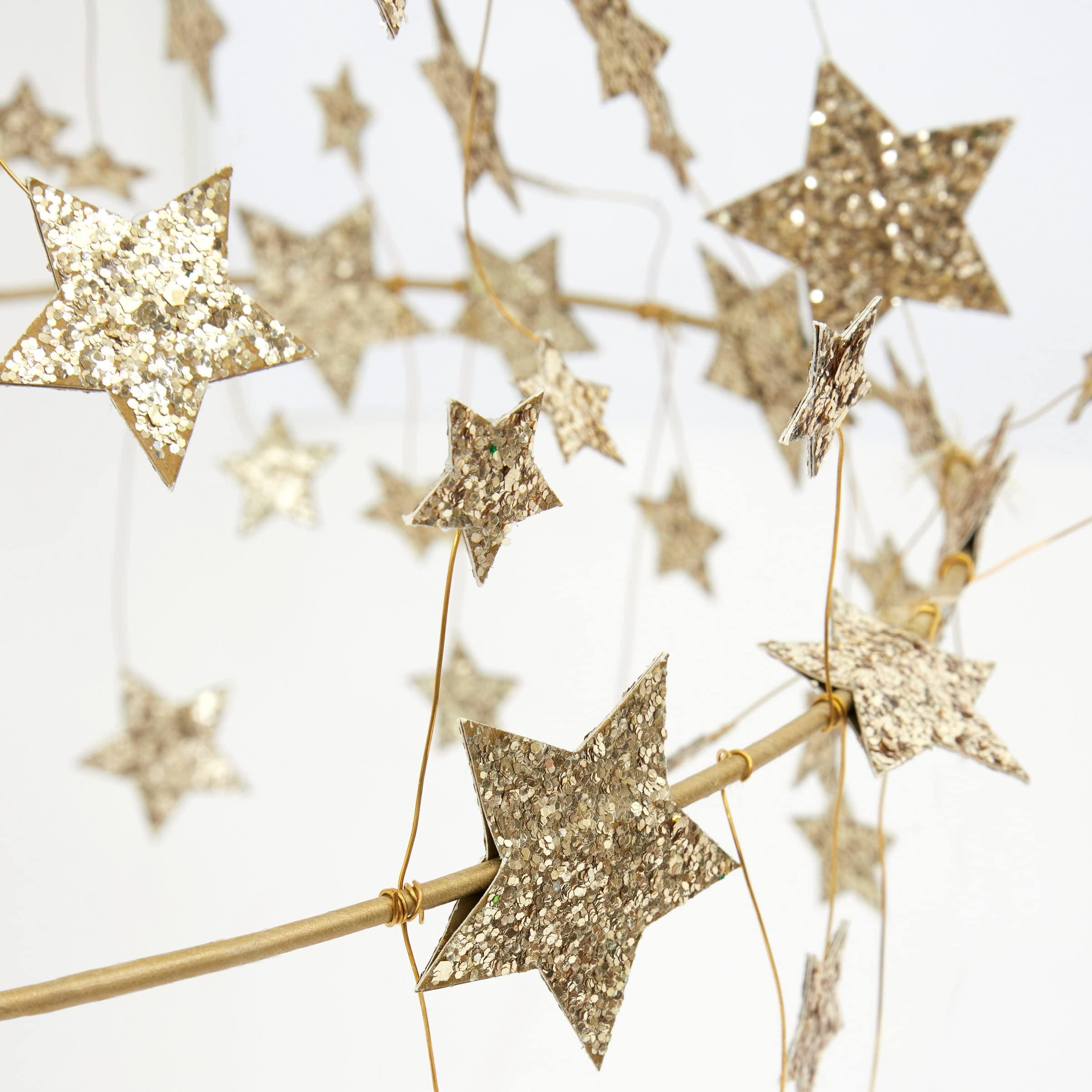Meri Meri Meri Meri Gold Sparkle Star Chandelier (Pack of 1)