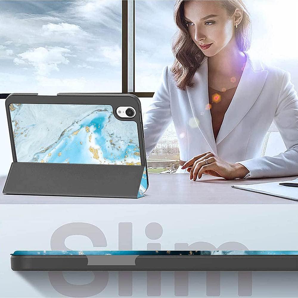 ZERODAMAGE SAHARA CASE Sahara - Folio Case for iPad Mini (A17 Pro) and iPad Mini (6th Generation 2021), Blue Marble, (TB00051)