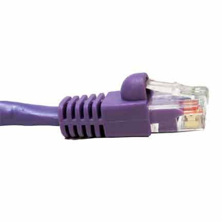 SF Cable SF Cable 50ft Cat 6 Unshielded (UTP) Ethernet Network Cable, RJ45 Plugs, 24AWG 4pair Stranded Copper Wire, 550Mhz Snagless Patch Cable - Purple