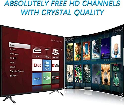 pingbingding PBD Outdoor Digital HD TV Antenna 150 Miles Motorized 360 Degree Rotation with Mounting Pole and 40FT RG6 Coax Cable - UHF/VHF / 1080P / 4K Snap-On Installation