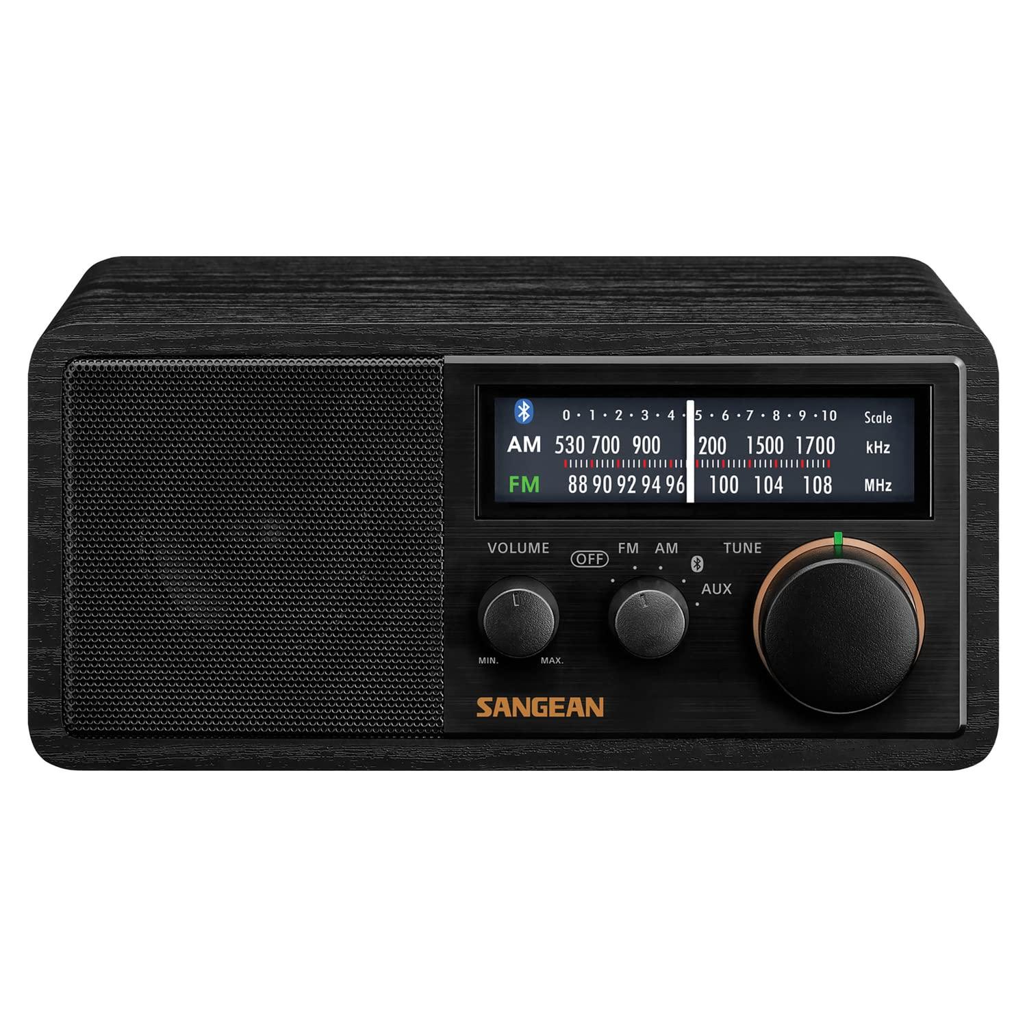 Sangean SANGEAN SG-118 AM/FM/Bluetooth Wooden Cabinet Radio with USB Phone Charging