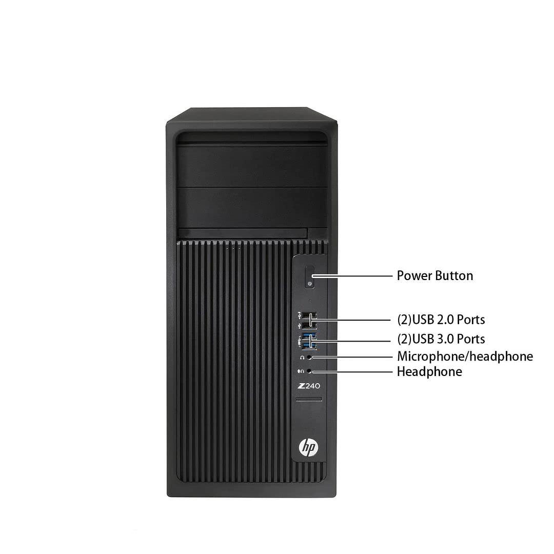 HP HP Tower Computers PC Workstation Z240,i5 Desktop,8GB Ram,512GB SSD + 2TB HDD,AX210 Built-in WiFi 6E,Windows 10,HDMI,DVI,DP,DVD,NVIDIA GT 1030 2GB,Wireless K&M +TJJ PAD (Renewed)