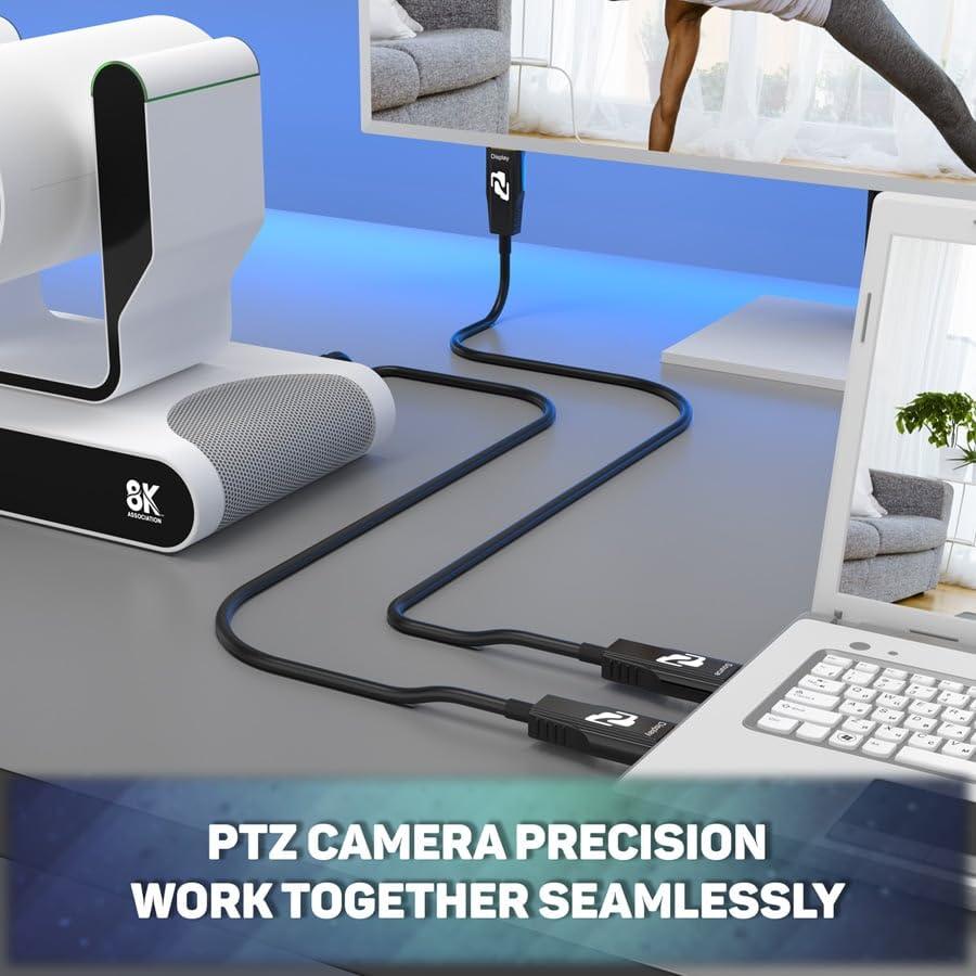 BZB GEAR BZB GEAR 8K Ultra HD HDMI 2.1 48Gbps Active Optical Cable - 10m/33ft - BG-CAB-H21A10