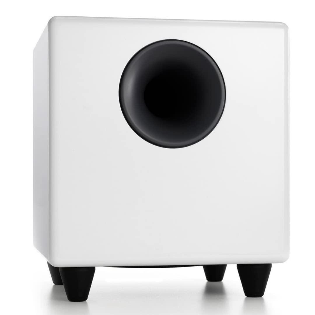 Audioengine Audioengine HD6 Black Powered Bookshelf Stereo Speakers and S8 White Subwoofer with Remote