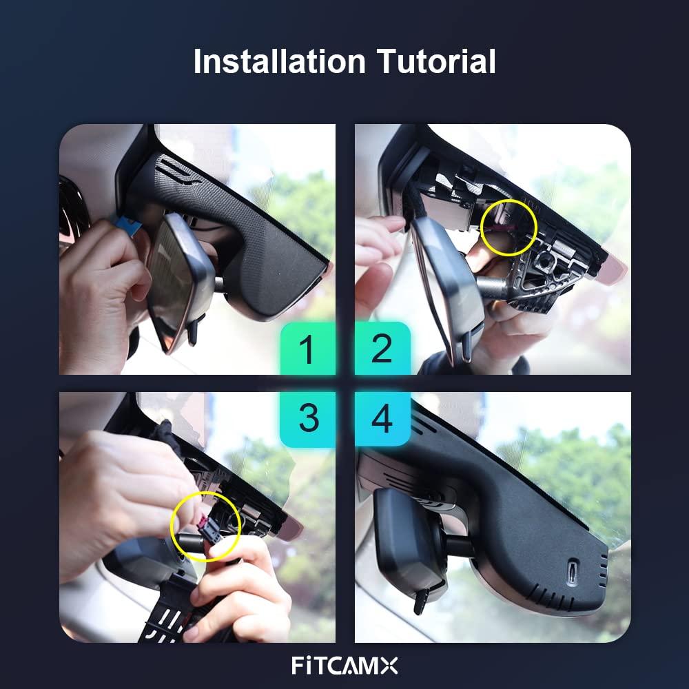 FITCAMX Fitcamx 4K Dash Cam Suitable for BMW X5 2023 2022 2021 2020 2019 G05 Xdrive50i 40i M50i Sdrive40i (Model A), Integrated OEM Style, UHD 2160P Video WiFi, G-Sensor, Loop Recording, Plug&Play, 64GB Card