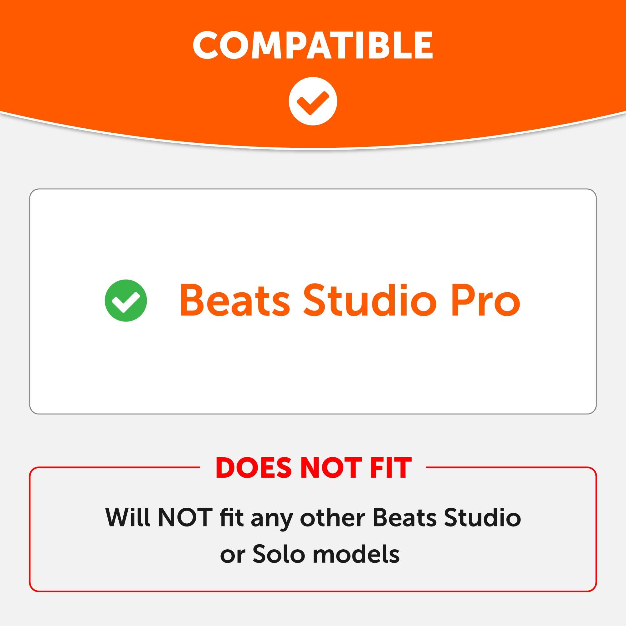 WC WC Earpads and Protective SweatZ Cover Bundle for Beats Studio Pro Headphones by Wicked Cushions | 90's Black