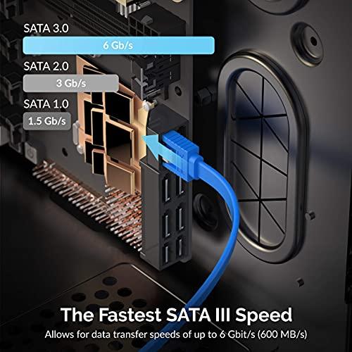 SABRENT SABRENT SATA III (6 Gbit/s) Right Angle Data Cable with Locking Latch + SATA III (6 Gbit/s) Straight Data Cable with Locking Latch for HDD