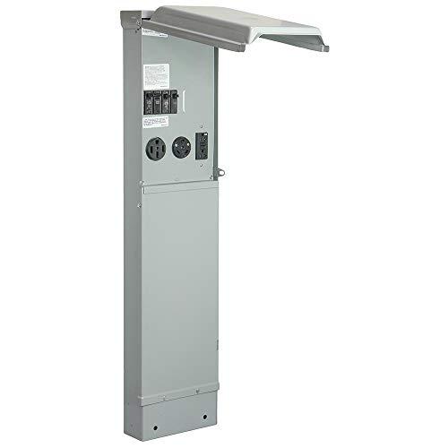 GE GE RV GE1LU532PS Pad Mount Pedestal with 100 Amp 120/240-Volt Panel with 50, 30 and 20 Amp GFCI Receptacle