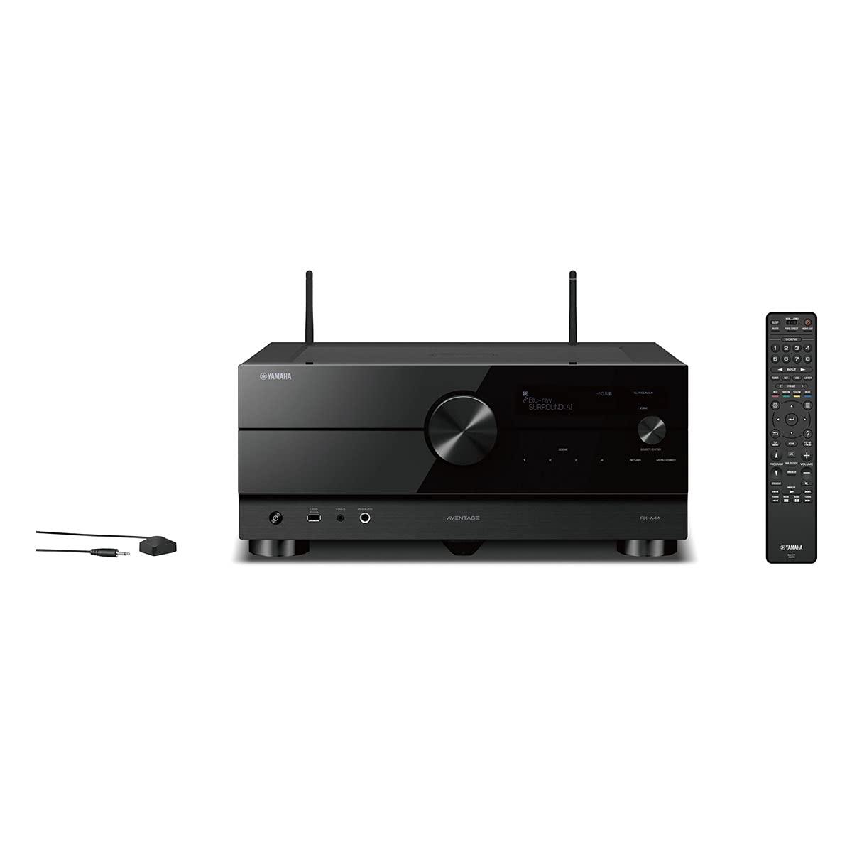 Yamaha Yamaha RX-A4A AVENTAGE 7.2-Channel AV Receiver 8K and 4K/120 HDMI, eARC, Dolby Atmos, DTS:X, Auro-3D, Surround:AI, Wi-Fi, Bluetooth, MusicCast