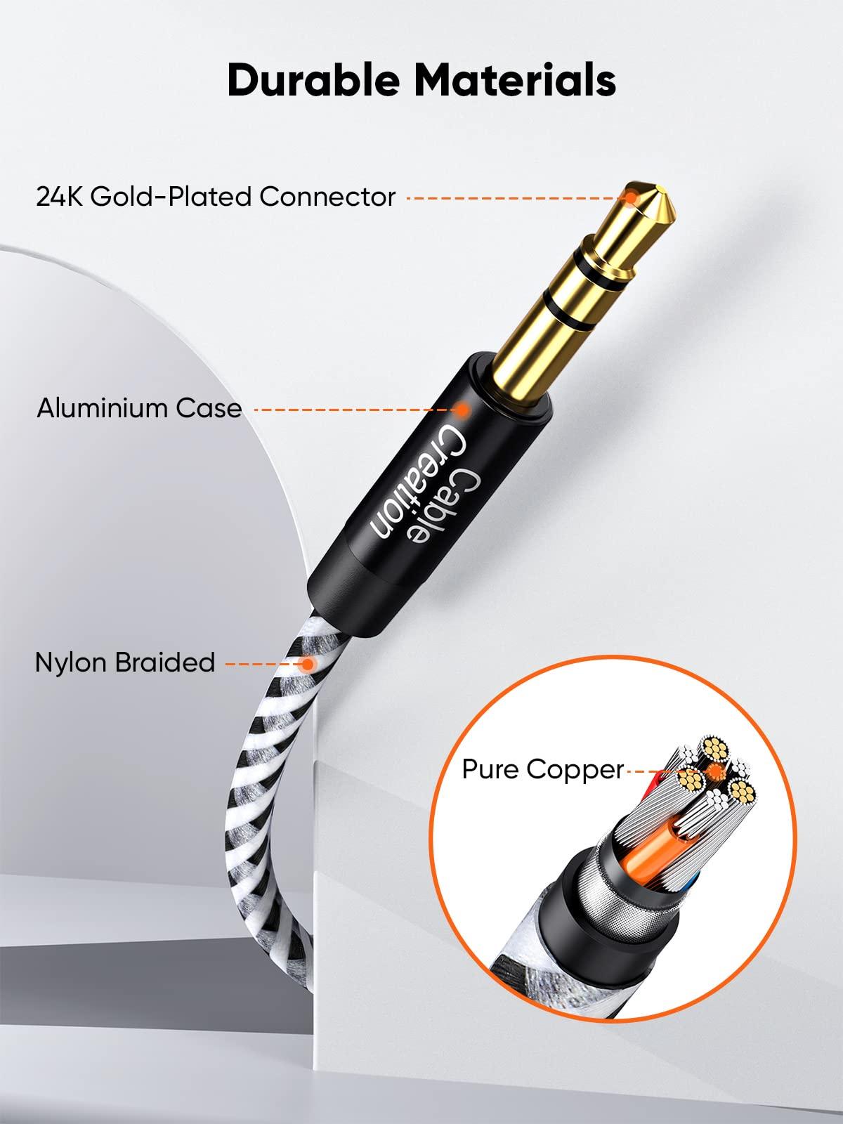 CableCreation CableCreation 3.5mm Headphone Extension Cable Bundle with 3.5 mm Audio Cable