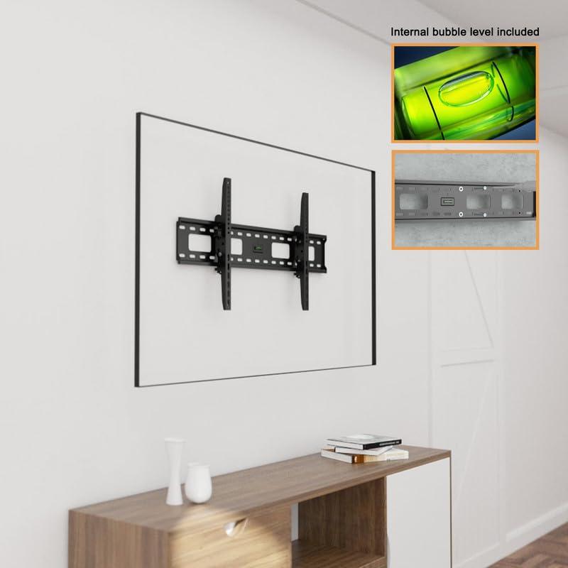 Stellar Mounts Ultra Slim Tilt TV Wall Mount Bracket for Hisense QD6 QLED FIRE TV 75QD65NF 75 Inch TV - Low Profile 1.7\" from Wall, 12 Tilt Angle, Industrial Grade, Easy Install