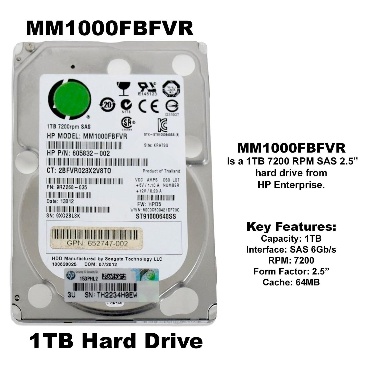 HP Hewlett Packard MM1000FBFVR (Renewed)