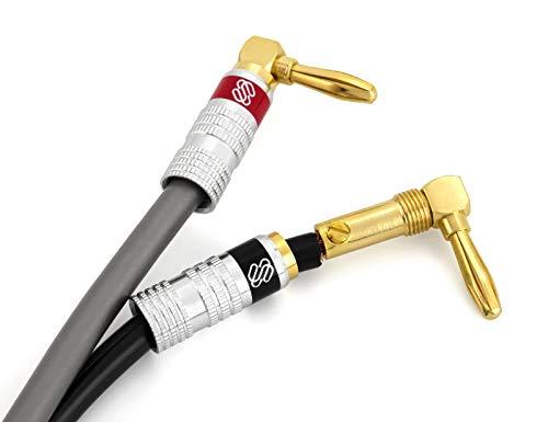 Sewell Sewell Silverback Right Angle Banana Plugs, 12 Pairs Quick Connect Gold Plated Speaker Plugs 90 Degree