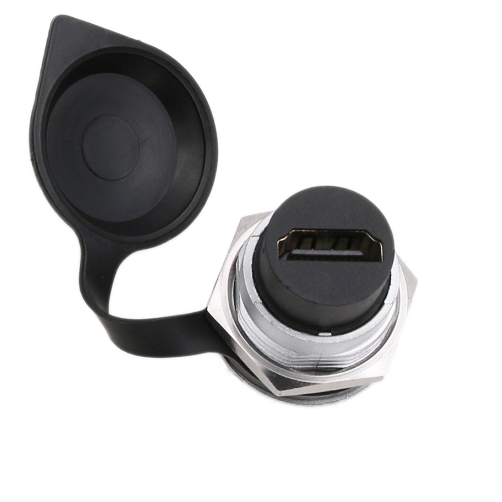 HangTon HangTon 5pack HDMI 2.0 Coupler Panel Socket Weatherproof Connector Bulkhead Feed Through, Circular Inline Cable Female to Female Extension