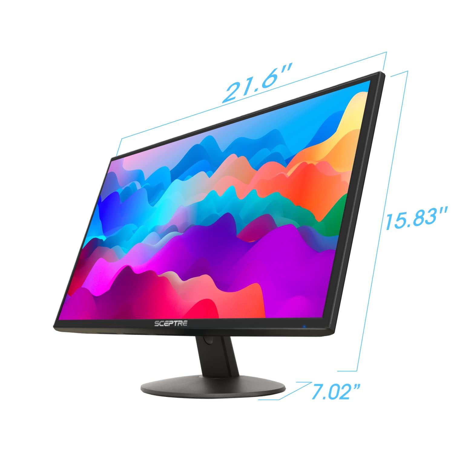 Sceptre Sceptre 27" Curved FHD 75Hz LED Monitor (C275W-1920RN) 24" Professional Thin 1080p LED Monitor (E248W-19203R Series)