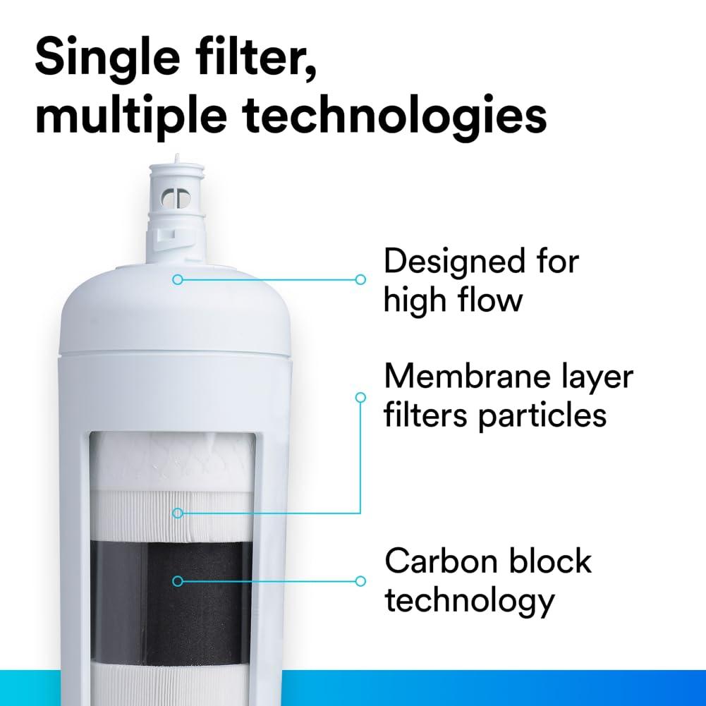 3M Aqua-Pure 3M Aqua-Pure 3M FF100 Under Sink Drinking and Cooking Water Filter System, Reduces Lead, Microplastics, Chlorine Taste and Odor, Cysts, Select VOCs