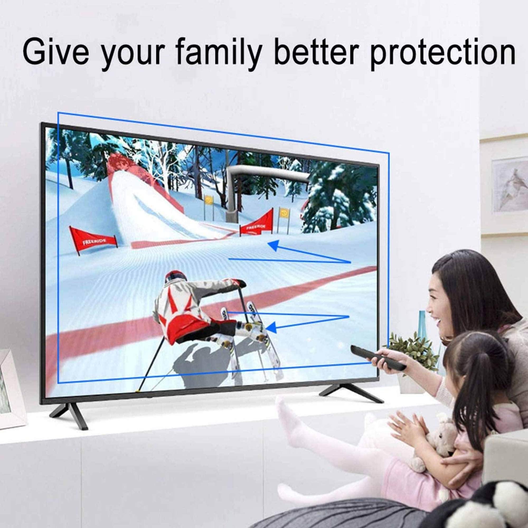 JQZWXX JQZWXX 43-75inch Anti-Glare TV Screen Protector, Blue Light Filter Anti Break Frosted Film, Eye Protection Matte Film for Sharp, Sony, Samsung, Hisense TV Computer Monitors / 55in1211x682mm