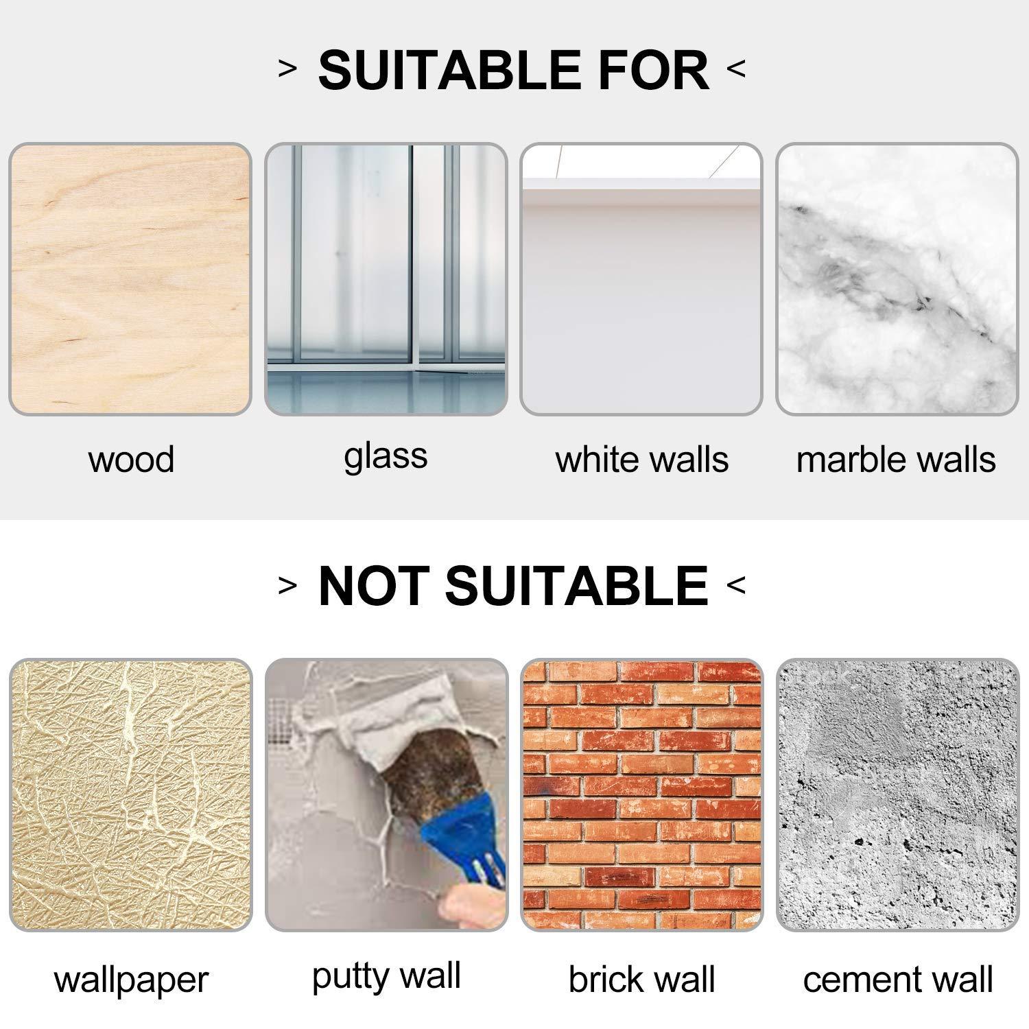 Color Land 3 Pcs Surge Protector Wall Mount Power Strip Holder, Self Adhesive Fixator Punch Free