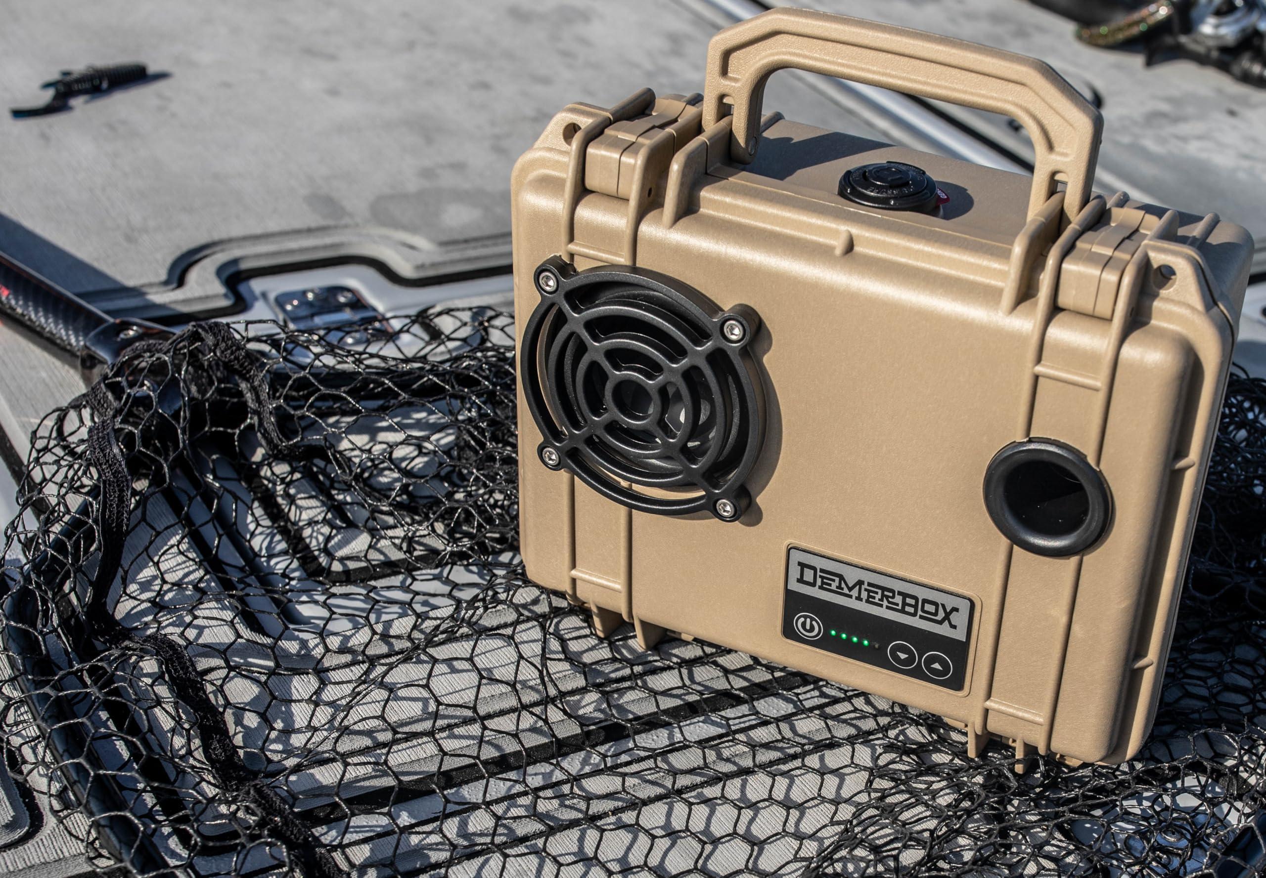 DemerBox DemerBox: Waterproof, Portable, and Rugged Outdoor Bluetooth Speakers. Loud Sound + Deep Bass, 40+ hr Battery Life, Dry Box + USB Charging, Multi-Pairing Party Mode (Paniman Yellow, DB1)