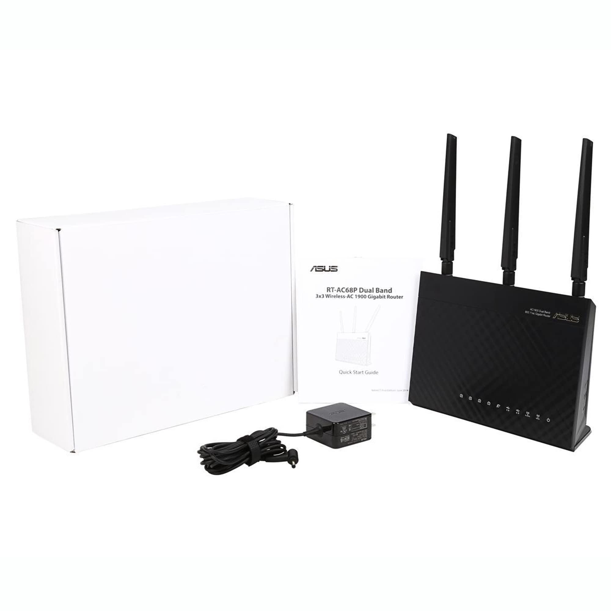 ASUS ASUS Wireless AC1900 Dual-Band Gigabit Wireless Router (RT-AC68P) (Renewed)