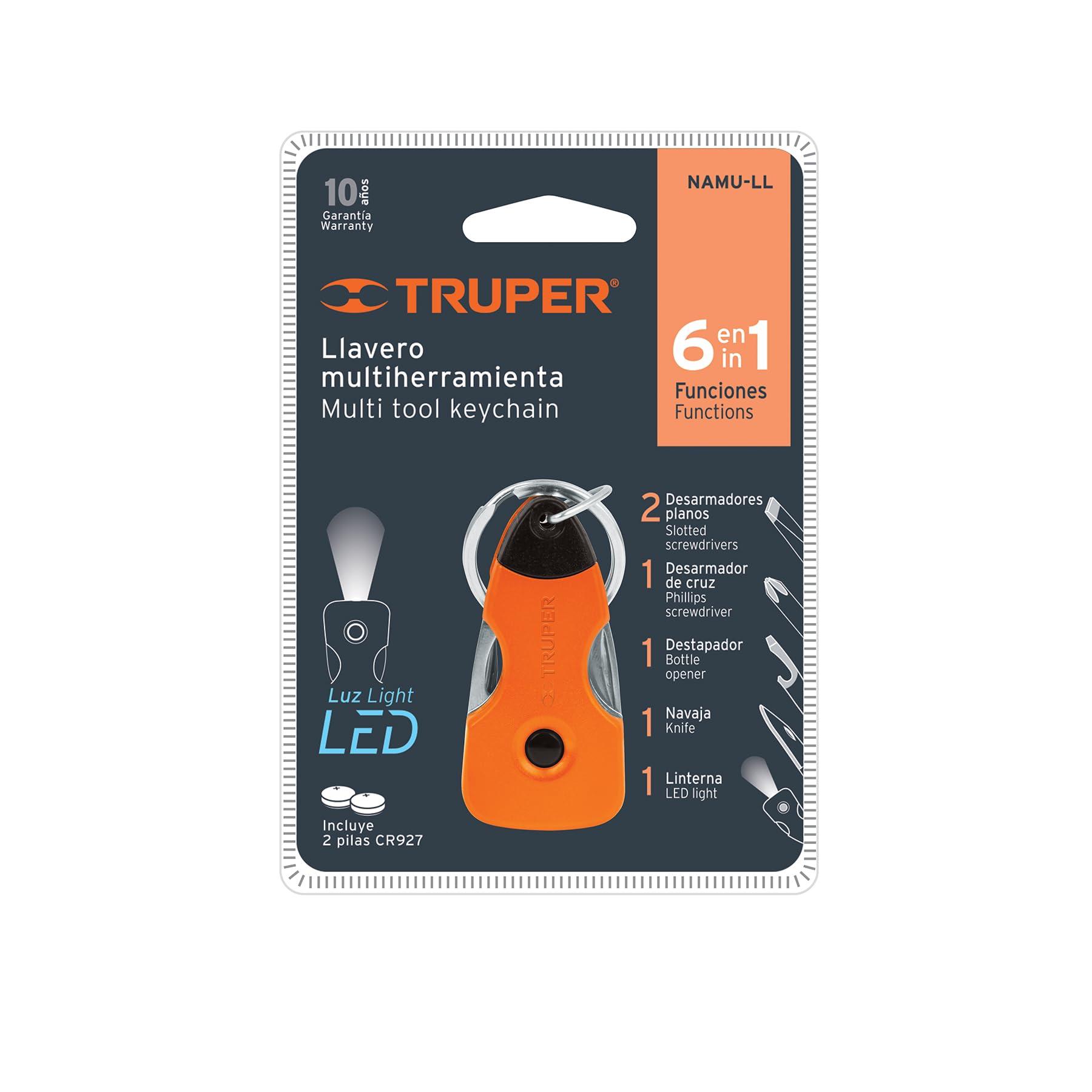 Truper TRUPER NAMU-LL 6-Function Multi-tool Keychain w/ LED Light