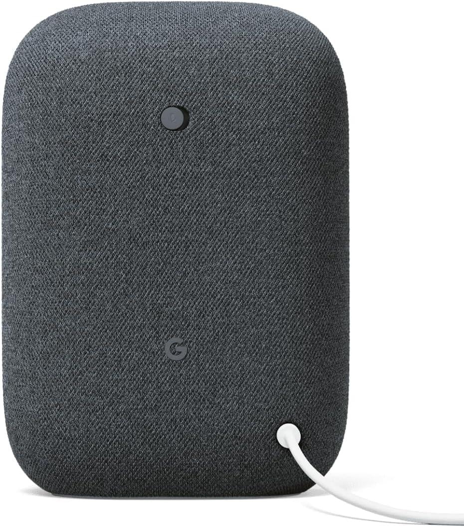 Google Google Audio Bluetooth Speaker - Wireless Music Streaming, Powerful Sound, Assistant Built-in, Wi-Fi and Bluetooth Connectivity, Smart Home Control, Stereo Pairing (Charcoal)
