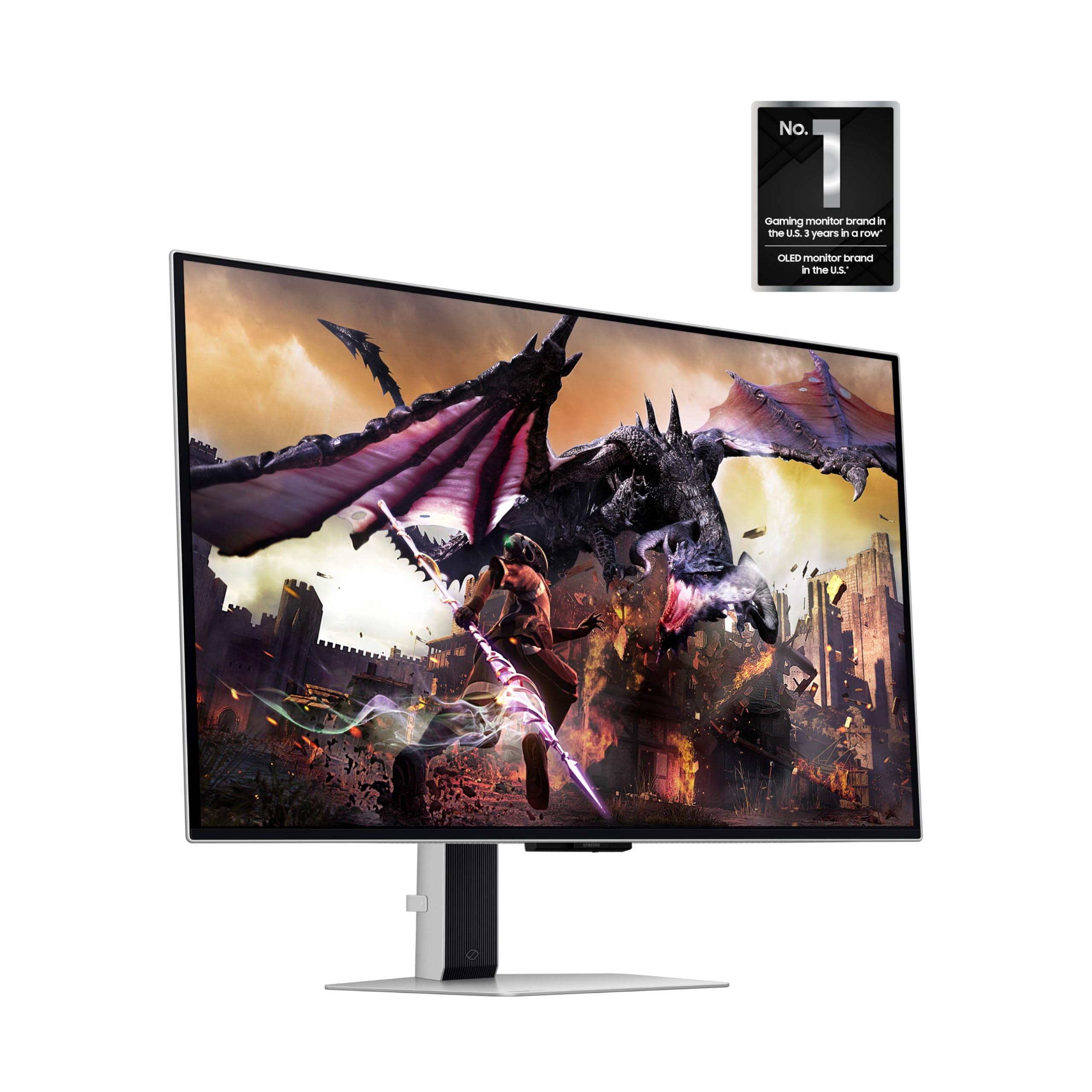 Samsung Samsung 32" Odyssey OLED G8 (G80SD) Series 4K UHD Smart Gaming Monitor w QD-OLED, 240Hz 0.03ms, G-Sync Compatible, Glare-Free Display, Sleek Metal Design, LS32DG800SNXZA, 3 Yr Warranty