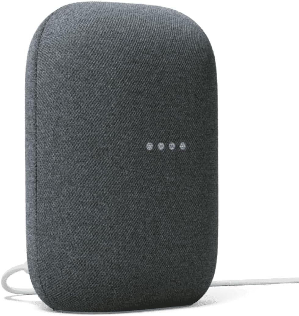 Google Google Audio Bluetooth Speaker - Wireless Music Streaming, Powerful Sound, Assistant Built-in, Wi-Fi and Bluetooth Connectivity, Smart Home Control, Stereo Pairing (Charcoal)