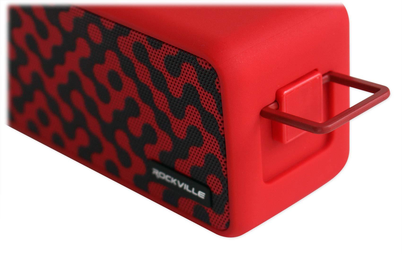 Rockville Rockville Faze Portable Bluetooth Speaker TWS Wireless Link 36 Hour Battery, Red