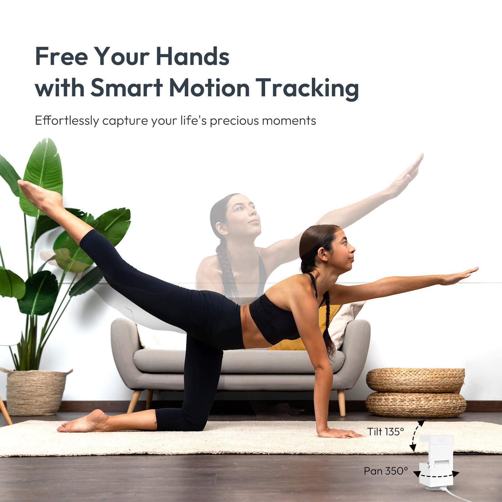 psync psync Genie S 2.7K HD Indoor Security Camera with 6X Zoom, 2-Way Audio, Privacy Protection, Motion Tracking for Baby & Pet, 350 Pan & 135 Tilt, 32GB Local Storage, Compatible with Alexa