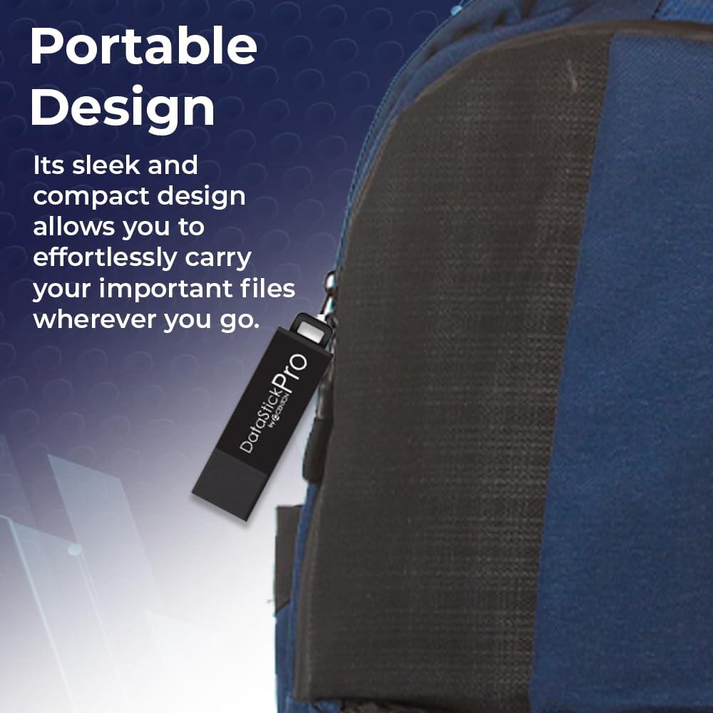 Centon Centon Electronics DataStick Pro USB 3.2 Gen1 Flash Drive, 128 GB, 5 USB Flash Drives, 5 Bulk Pack, Black