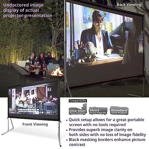 Elite Screens Elite Screens Yard Master 2 WraithVeil Projector Screen 180-INCH 16:9 Front and Rear 4K/8K Ultra HD Active 3D HDR Movie Screen, OMS180H2-DUAL