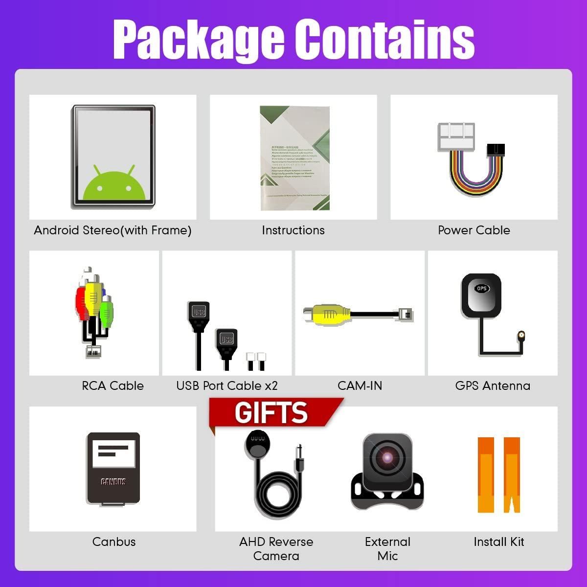 KUNFINE Kunfine Tesla Style Car CarPlay Android Auto Navigation Stereo GPS Radio Reverse Camera 9.7" IPS Touchscreen Headunit Tablet Media Player for Hummer H2 2002-2007, if Applicable Quad Core 2G+32G