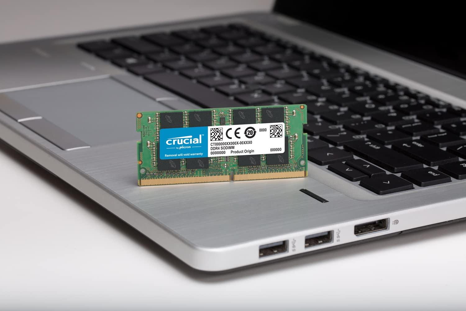 Crucial Crucial 32GB DDR5 RAM 5600MHz (or 5200MHz or 4800MHz) Laptop Memory, SODIMM 262-Pin, Compatible with 12th & 13th Gen Intel Core and AMD Ryzen 6000 CT16G52C42U5