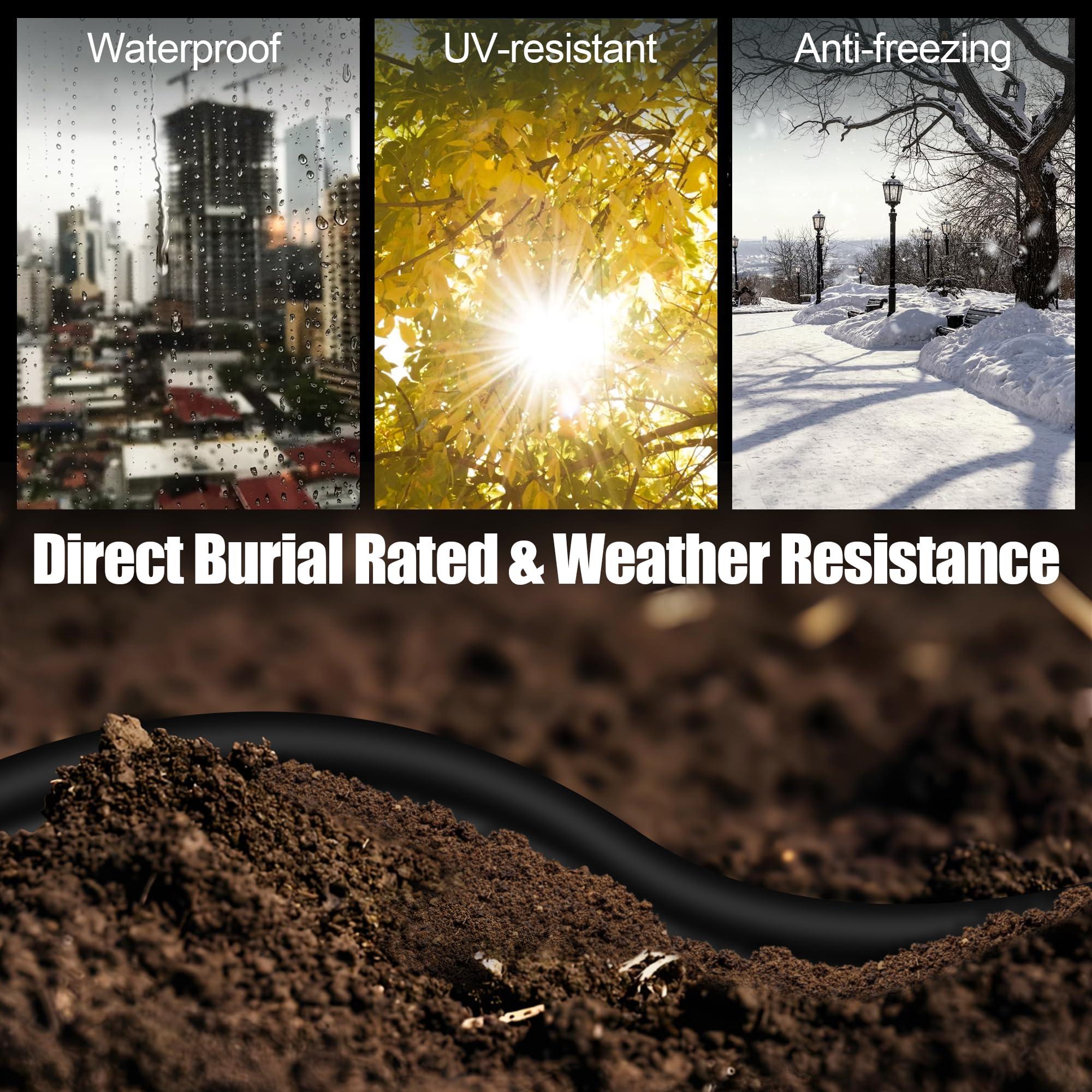 MEIPEK MEIPEK Cat 6 Outdoor Ethernet Cable 328ft/100M (20 RJ45), Cat 6 Shielded Ethernet Cable Direct Burial, Heavy Duty 23AWG, Waterproof, UV Resistant, Internet Cable, Cat6 300+ft for Router, Gaming, CCA