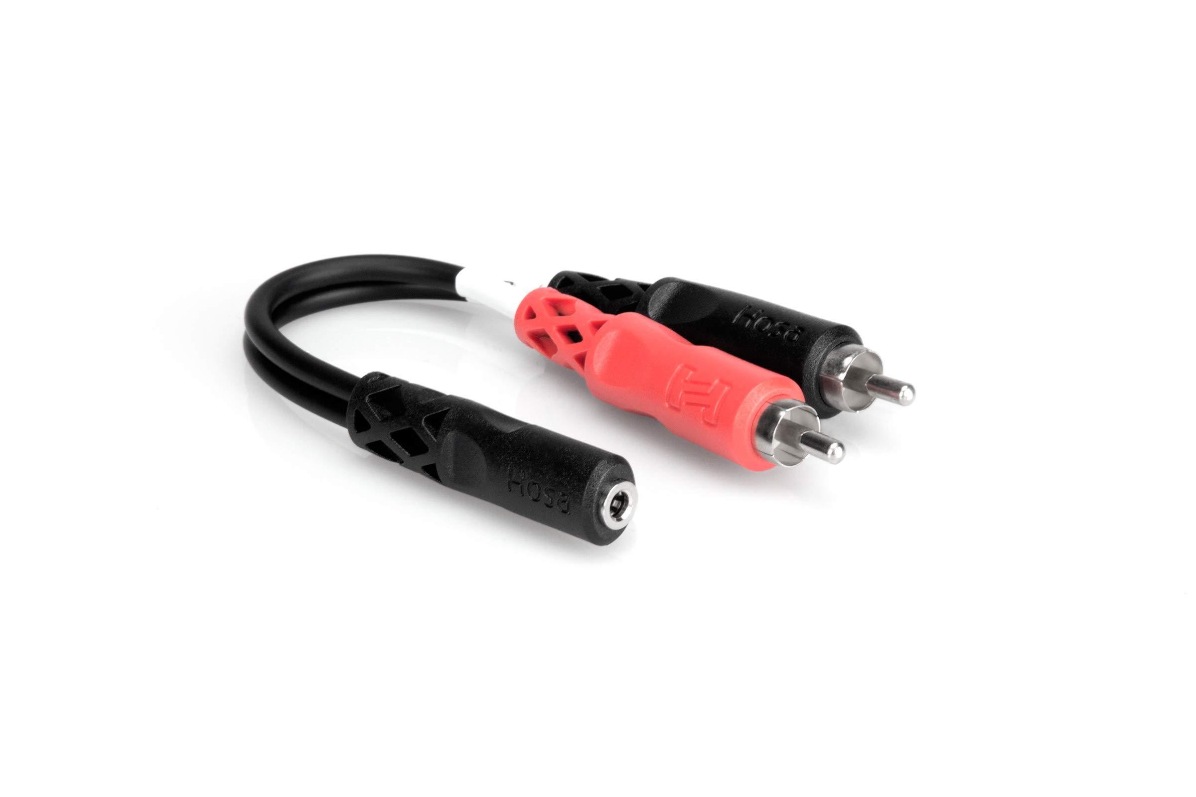 HOSA HOSA YPR-257 1/4\" TRSF to Dual RCA Stereo Breakout Cable & YMR-197 3.5 mm TRSF to Dual RCA Stereo Breakout Cable