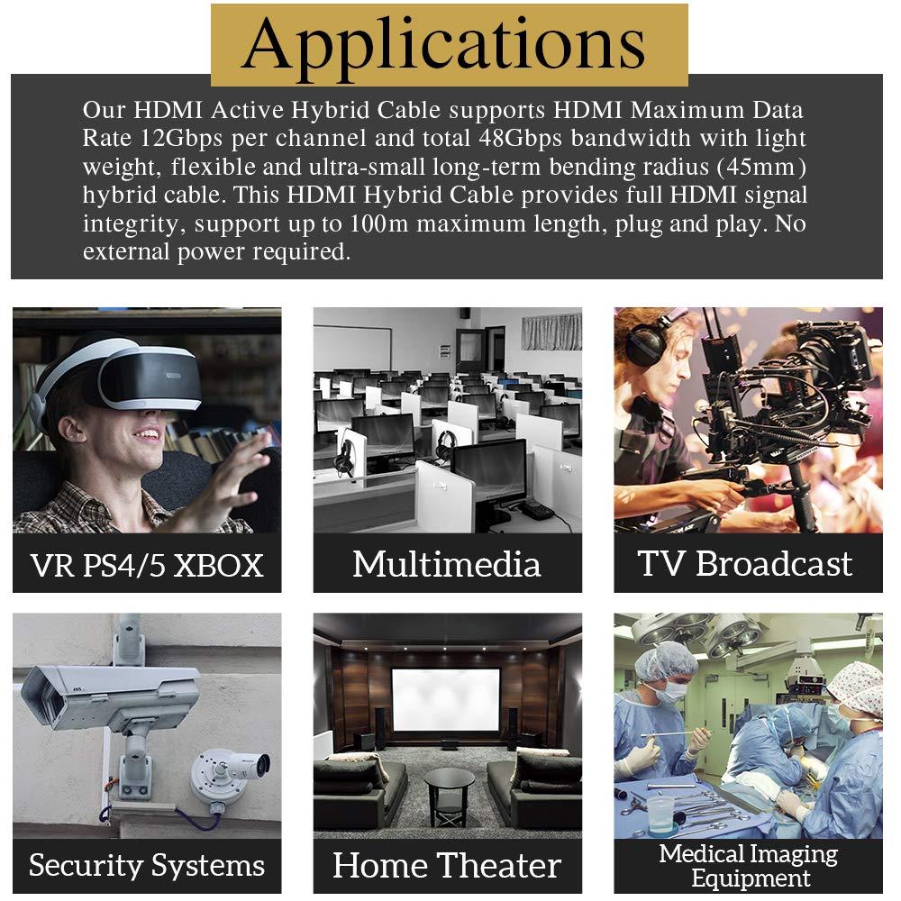 phoossno phoossno Certified 8K HDMI 2.1 Fiber Optical Cable, 10K Ultra High Speed HDMI Gen2 7.5m 25ft 48Gbps 4K120Hz 8K120Hz 10K120Hz, eARC Dolby Vision Atmos HDR10 RTX 3080/3090 4090 PS5 Xbox Sony LG C9/B9