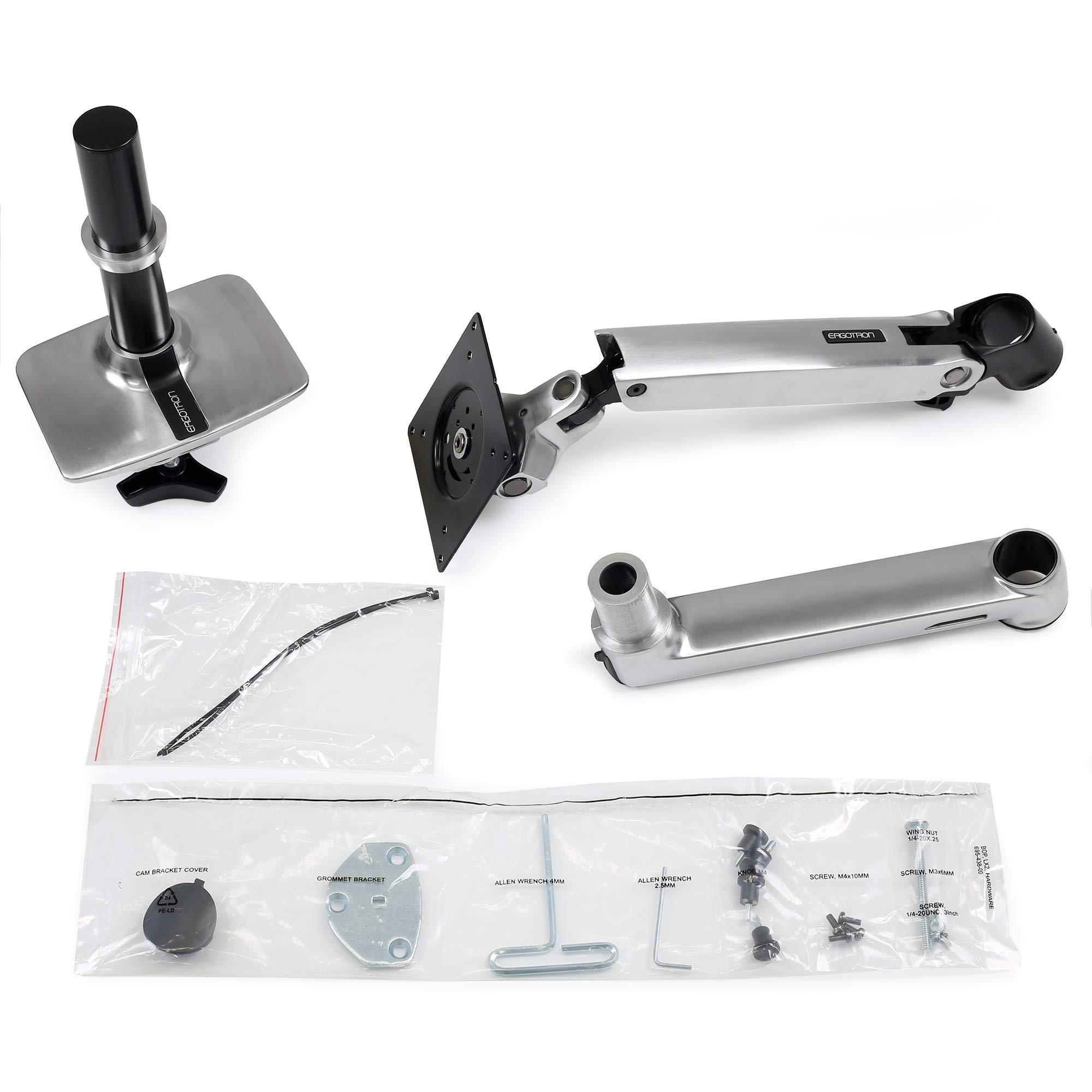 Ergotron Ergotron LX Single Laptop Arm, VESA Notebook Tray Desk Mount for Laptops Up to 17.3 Inches, 2.5 to 12 lbs Polished Aluminum