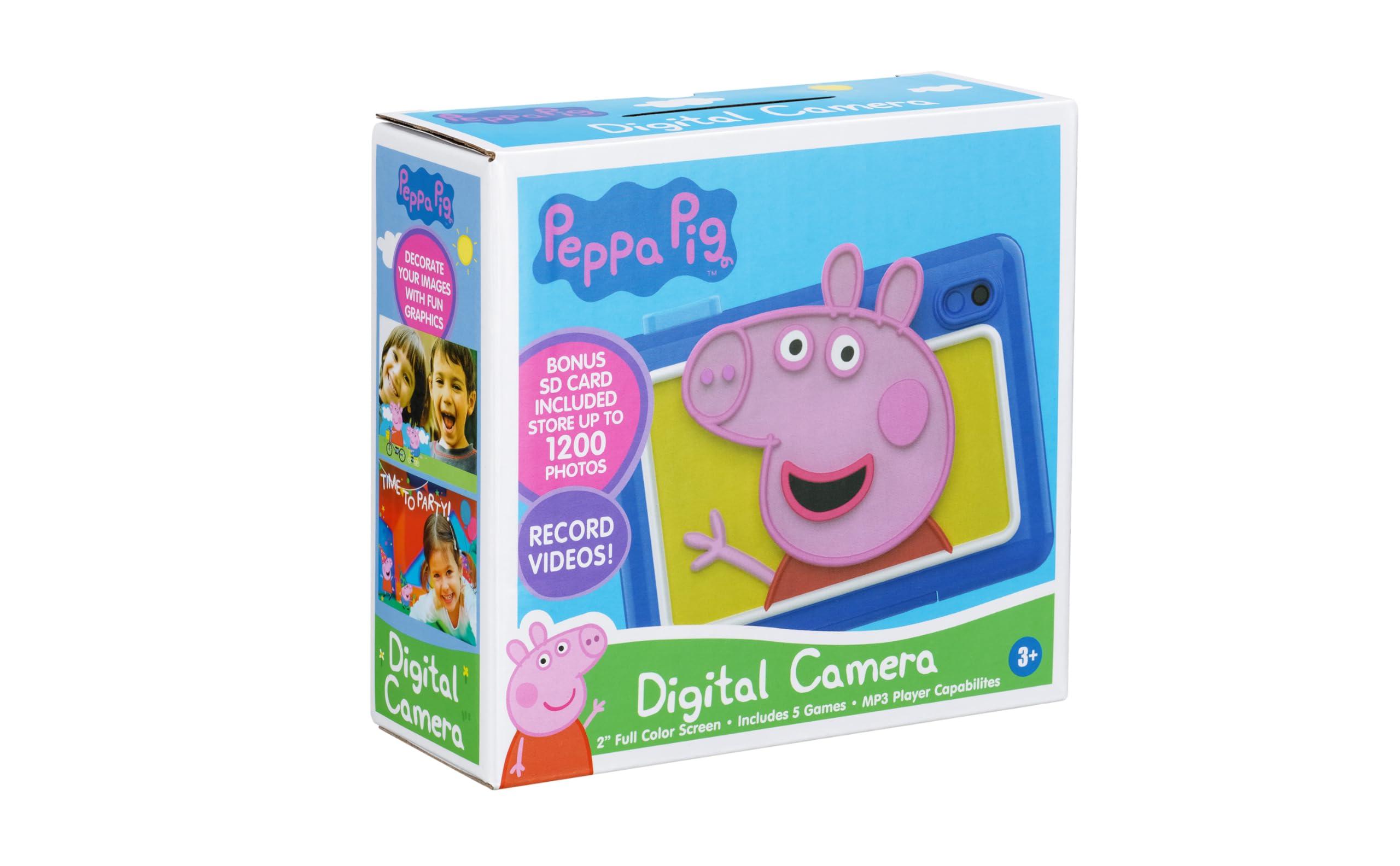 eKids ekids Peppa Pig Kids Camera with SD Card, Digital Camera for Kids with Video Camera, Built-in Digital Stickers for Fans of Peppa Pig Toys