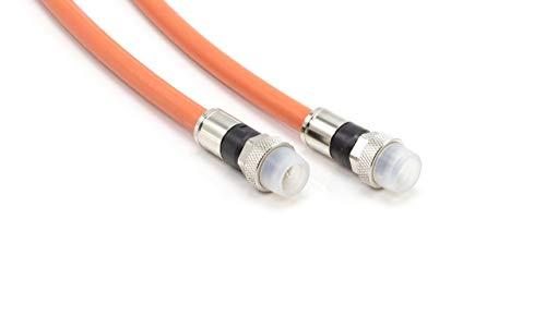 THE CIMPLE CO THE CIMPLE CO 15 Feet (4.5 Meter) - Direct Burial Coaxial Cable 75 Ohm RF RG6 Coax Cable, with Rubber Boots - Outdoor Connectors - Orange - Solid Copper Core - Designed Waterproof and can Be Buried