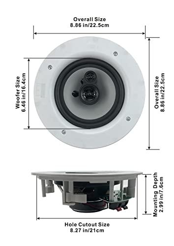 Acoustic Audio by Goldwood Acoustic Audio CSic64 Frameless 6.5" in Ceiling 7 Speaker Set 3 Way Home Theater Speakers